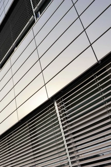commercial building covered in cladding
